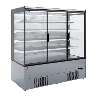Meuble mural réfrigéré, libre-service, portes battantes - FULL INOX QML20-HX